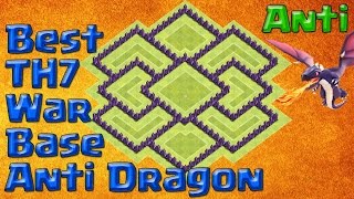 Best TH7 War Base Anti Dragon 2016 [upl. by Deck466]