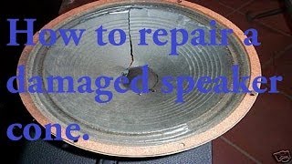 How to repair a damaged speaker [upl. by Wolfort]