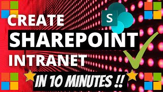 Create SharePoint Intranet Website in 10 minutes [upl. by Hyozo]