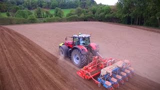 ETA Bannier I Seeding corn with Massey Ferguson 8732 and Monosem 6 rows [upl. by Anuaf299]