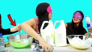 Bella CHEATED Blindfolded Slime Challenge [upl. by Acinnej]