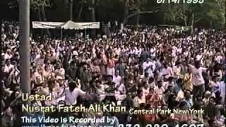 YouTube  Nusrat Fateh Ali Khan in Central Park New Yorkflv [upl. by Remmos]