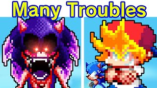 Friday Night Funkin VS SonicEXE  Way Too Many Troubles  Final Triple Trouble FNF ModSonic [upl. by Tterb]