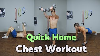 Quick Home Chest Workout for Beginners Using Dumbbells [upl. by Thea]