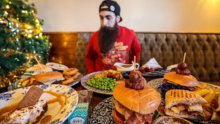 EATING THE ENTIRE WETHERSPOONS XMAS MENU CHALLENGE  COB Ep131 [upl. by Anaytat473]