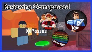 Reviewing Gamepasses In Infectious Smile  Roblox Outdated [upl. by Bigford]