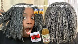 BENTONITE CLAY CHANGED MY NATURAL HAIR  DIY HAIR AND SCALP MASK [upl. by Card764]