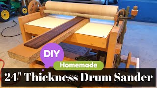 ❌ DIY Homemade 24quot Thickness Drum Sander  Build and parts detail Overview [upl. by Attwood425]