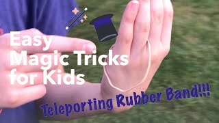 Teleporting Rubber Band  Easy Magic Tricks for Kids [upl. by Airod56]