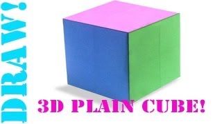 Easy Origami 3D Plain Basic Cube Hexahedron Tutorial [upl. by Anafetse]