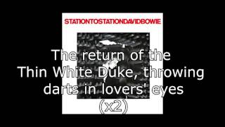 Station to Station  David Bowie  Lyrics [upl. by Esilehs]