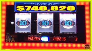 740820 HUGE JACKPOT BIGGEST PROGRESSIVE JACKPOT I EVER WITNESSED [upl. by Dehlia]