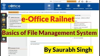 eOffice use on Railnet and Basics in File Management System [upl. by Meyer]