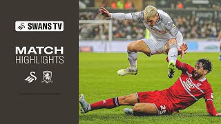 Swansea City v Middlesbrough  Highlights [upl. by Nylirrej]