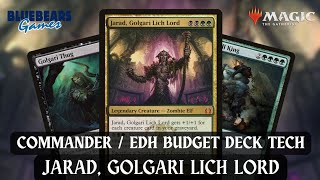 Jarad Golgari Lich Lord  Magic the Gathering Commander budget deck tech  EDH  Sac amp Grave Recur [upl. by Modestia]