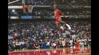 Michael Jordan Dunks from Free throw line 1987 [upl. by Ekihc124]