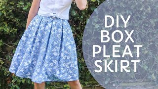 DIY Box Pleated Skirt  McCalls 6706 Sewing Tutorial [upl. by Himelman]