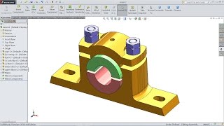 Solidworks tutorial  Plummer Block [upl. by Koziara]