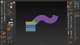 ZBrush TIP  A TriPart Curve Brush from a Flat Mesh [upl. by Yelak]