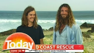 Hilarious interview with hero surfers [upl. by Ralfston898]