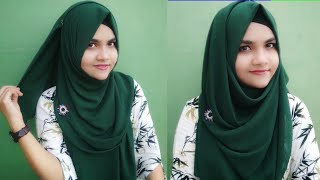 2 easy Georgette hijab style  জর্জেট হিজাব পড়ার সহজ উপায়  Hijabi Star ❤️ [upl. by Eserrehs]