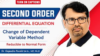 Second Order Differential Equation  Change of Dependent Variable Method [upl. by Tabbitha]