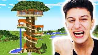 AĞAÇ EV YAPMAYA BAŞLADIM 😂 Minecraft 19 [upl. by Amberly]