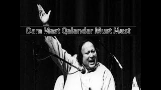 DUM MAST QALANDAR  NUSRAT FATEH ALI KHAN LYRICS VIDEO [upl. by Nylesoy]