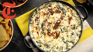 Cheesy Spinach Artichoke Dip  NYT Cooking [upl. by Flss]