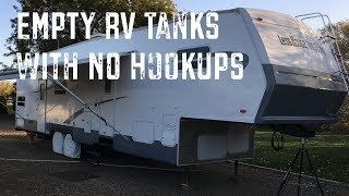 How To Empty RV Grey and Black Tanks Without A Dump Station On Site Boondocking Tip [upl. by Franky]