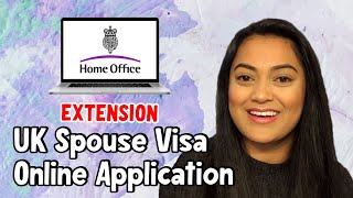 UK Spouse Extension Visa 2021 Online Application Walkthrough [upl. by Akkinahs]