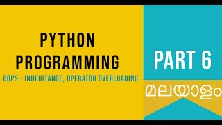 Part 6  OOPS  Python Malayalam Tutorial For Beginners  Python Coding Challenge [upl. by Stagg]