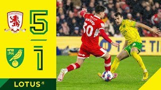 HIGHLIGHTS  Middlesbrough 51 Norwich City [upl. by Germano]