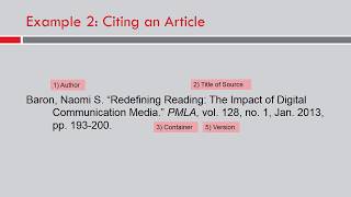 MLA Works Cited 8th Edition [upl. by Wachter153]