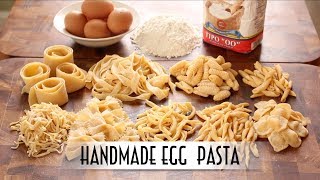 Handmade Egg Pasta  Hand Rolled amp Shaped 9 Ways [upl. by Liddle788]