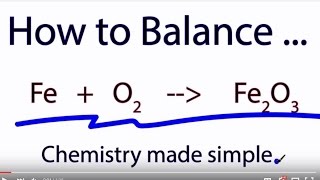 Balance Fe  O2  Fe2O3 [upl. by Karleen]