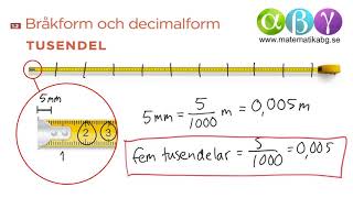 B 12 Bråkform och decimalform [upl. by Ninnette352]