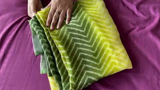 Green Georgette saree  Meesho haul [upl. by Jammal]