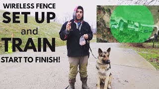 How To Setup and Train A Dog To a Wireless Invisible Fence PetSafe Stay and Play [upl. by Lhadnek]