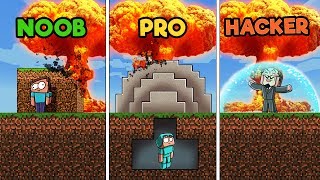 Minecraft  SECURE NUKE BASE NOOB vs PRO vs HACKER [upl. by Enyr]