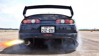 Ultimate SUPRA 2JZ Turbo Compilation  EXTREME SOUND Launches [upl. by Aloeda]