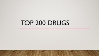 Top 200 Drugs Pronunciation Generic names Brand names [upl. by Netneuq]