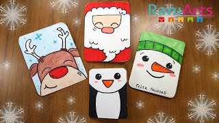 DIBUJA TUS TARJETAS  TARJETAS SUPER FÁCILES DE NAVIDAD  DIY  Easy Christmas Cards [upl. by Dirgni]