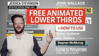 15 FREE ANIMATED LOWER THIRDS For Premiere How To Use  Free Assets and Elements [upl. by Aleacim378]