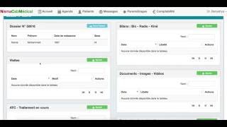 Logiciel Gestion Cabinet Médial Dossier Patient  3 [upl. by Heall]