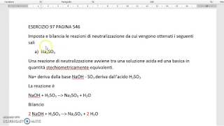 Esercizio sulle reazioni di neutralizzazione [upl. by Jeremiah]