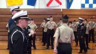 2012 RVRHS NJROTC AMI Andrew Inspection 4th Platoon Commander [upl. by Nnylyahs]