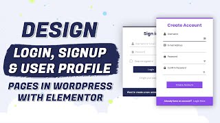 Elementor  Design Beautiful WordPress Login Signup amp User Account Pages [upl. by Trevor]