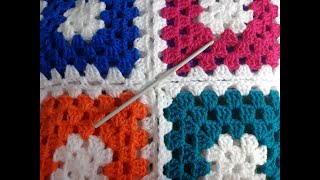 Cómo unir Granny Square para mantas paso a paso [upl. by Llenral]