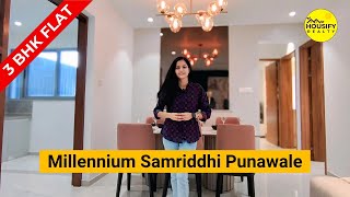 Millennium Samriddhi Punawale 3 BHK Sample Flat Tour  Housify Realty [upl. by Nalorac887]